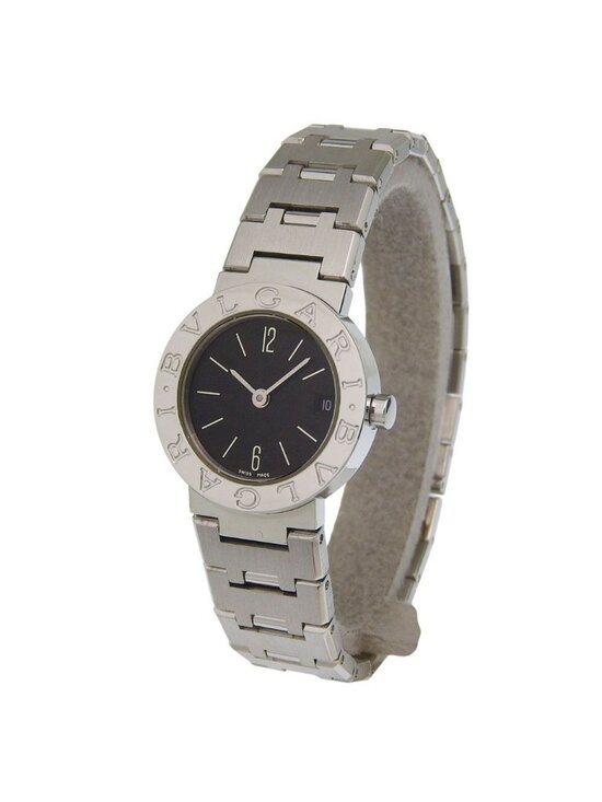 Bvlgari Stainless Steel Quartz Analog Display Black Dial Watch main image 6